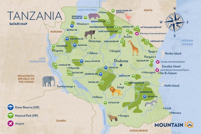 Tanzania Safari Map By Mountain IQ 1 1024x683 1 800x534 